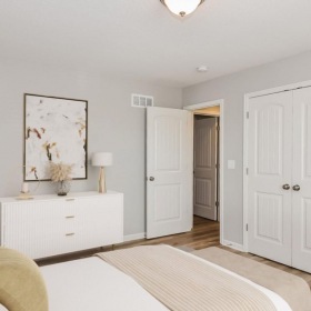 Generous bedroom offerings to fit every family a room with a bed and a couch