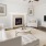 a living room with a fireplace